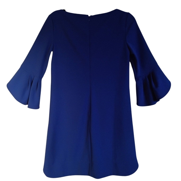 VINCE CAMUTO Bell Flare Sleeve Cobalt Blue Dress SZ 4 - Picture 2 of 3